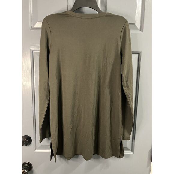 NEW Eileen Fisher Stretch Jersey Knit Crew Neck Long Top Size XS F2TFF-T5945M - Picture 6 of 6